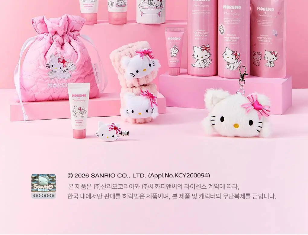 [챠미키티 에디션][손상케어] 모레모 워터 트리트먼트 미라클10 475ml 기획 4종 상세페이지 2